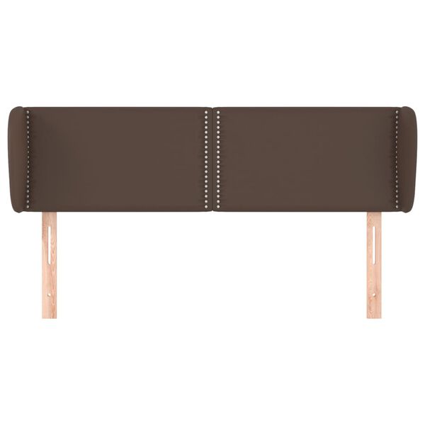 vidaXL Κεφαλάρι με Πτερύγια Καφέ 147x23x78/88 εκ. Συνθετικό Δέρμα