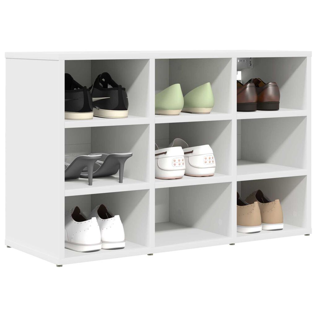 vidaXL Ντουλάπα Παπουτσιών Λευκό 52.5 x 30 x 50 εκ. Επεξεργασμένο ξύλο