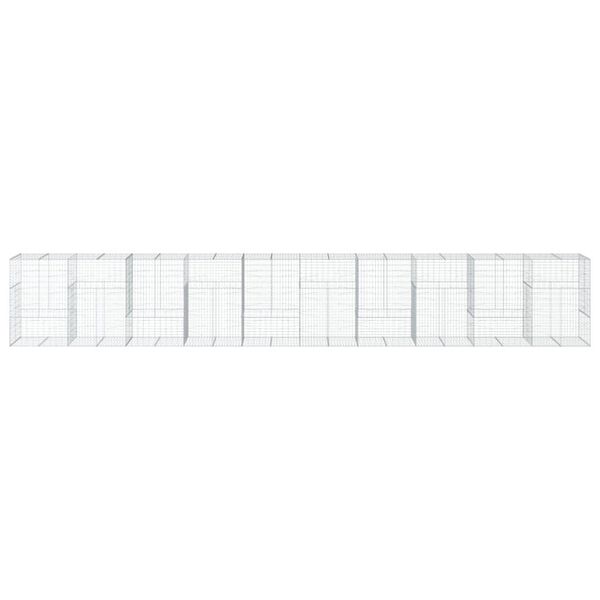 vidaXL Συρματοκιβώτιο με Κάλυμμα 1000x100x150 εκ. Γαλβανισμένο Χάλυβα