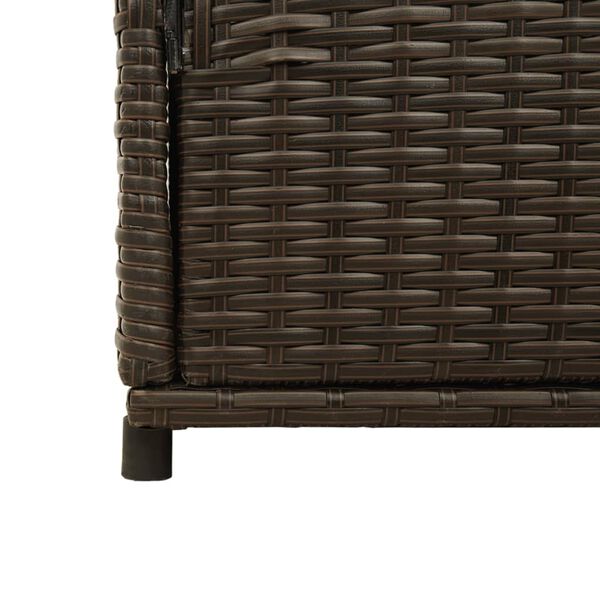 vidaXL Ντουλάπι Αποθήκευσης Κήπου Καφέ 105x55x113 εκ. Συνθετικό Ρατάν