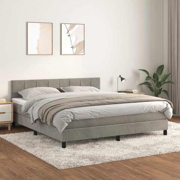 vidaXL &Kappa;&rho;&epsilon;&beta;ά&tau;&iota; Boxspring &mu;&epsilon; &Sigma;&tau;&rho;ώ&mu;&alpha; &Alpha;&nu;&omicron;&iota;&chi;&tau;ό &Gamma;&kappa;&rho;&iota; 160x200 &epsilon;&kappa;. &Beta;&epsilon;&lambda;&omicron;ύ&delta;&iota;&nu;&omicron;