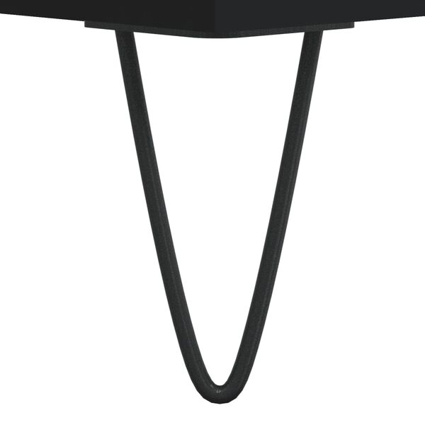 vidaXL Έπιπλο Δίσκων Μαύρο 100 x 38 x 48 εκ. από Επεξεργασμένο Ξύλο