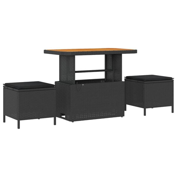 vidaXL &Sigma;&epsilon;&tau; &Kappa;&alpha;&nu;&alpha;&pi;έ &Kappa;ή&pi;&omicron;&upsilon; &mu;&epsilon; &mu;&alpha;&xi;&iota;&lambda;ά&rho;&iota; 13 pcs &Mu;&alpha;ύ&rho;&omicron;