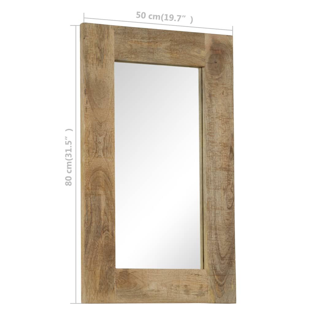 vidaXL Καθρέφτης 50 x 80 εκ. από Μασίφ Ξύλο Μάνγκο