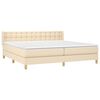 vidaXL &Kappa;&rho;&epsilon;&beta;ά&tau;&iota; Boxspring &mu;&epsilon; &Sigma;&tau;&rho;ώ&mu;&alpha; &Kappa;&rho;&epsilon;&mu; 160x200 &epsilon;&kappa;. &Upsilon;&phi;&alpha;&sigma;&mu;ά&tau;&iota;&nu;&omicron;
