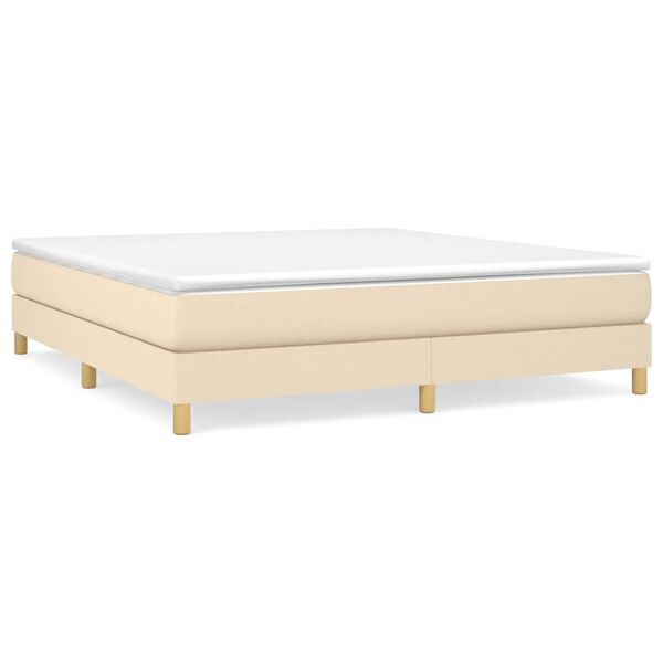 vidaXL &Kappa;&rho;&epsilon;&beta;ά&tau;&iota; Boxspring &mu;&epsilon; &Sigma;&tau;&rho;ώ&mu;&alpha; &Kappa;&rho;&epsilon;&mu; 160x200 &epsilon;&kappa;. &Upsilon;&phi;&alpha;&sigma;&mu;ά&tau;&iota;&nu;&omicron;