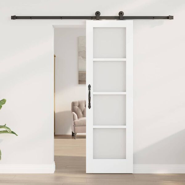 vidaXL Συρόμενη Πόρτα ORKDAL Λευκό 61 x 198.5 εκ. Ξύλο και μέταλλο