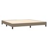 vidaXL Κρεβάτι Boxspring με Στρώμα Taupe 200x200 εκ. Υφασμάτινο