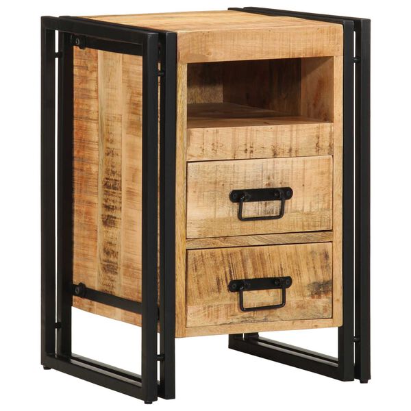 vidaXL Κομοδίνο με συρτάρι Καφέ 40 x 40 x 59 εκ. Μασίφ ξύλο μάνγκο