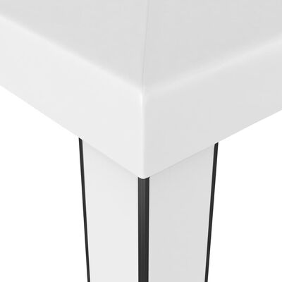 vidaXL Κιόσκι με Διπλή Οροφή και Φωτάκια LED Λευκό 3 x 3 μ.