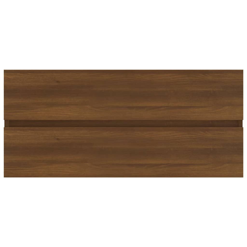 vidaXL Ντουλάπι Νιπτήρα Καφέ Δρυς 100x38,5x45 εκ. Επεξεργασμένο Ξύλο