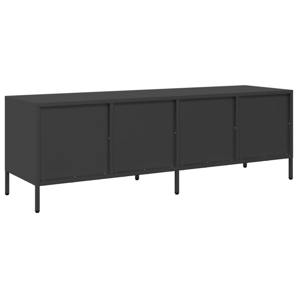 vidaXL Έπιπλο Τηλεόρασης Μαύρο 135x39x43,5 εκ. Ατσάλι Ψυχρής Έλασης
