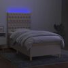 vidaXL &Kappa;&rho;&epsilon;&beta;ά&tau;&iota; Boxspring &mu;&epsilon; &Sigma;&tau;&rho;ώ&mu;&alpha; & LED &Kappa;&rho;&epsilon;&mu; 90x200 &epsilon;&kappa;. &Upsilon;&phi;&alpha;&sigma;&mu;ά&tau;&iota;&nu;&omicron;