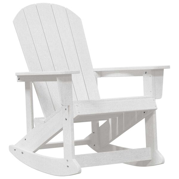 vidaXL Κουνιστή Καρέκλα Adirondack Λευκή 73.5x92x90 εκ.
