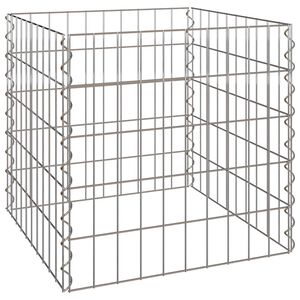 vidaXL Κάδος Κομποστοποίησης Γκρι Ατσάλι