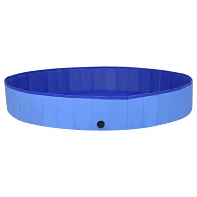 vidaXL Πισίνα για Σκύλους Πτυσσόμενη Μπλε 200 x 30 εκ. από PVC