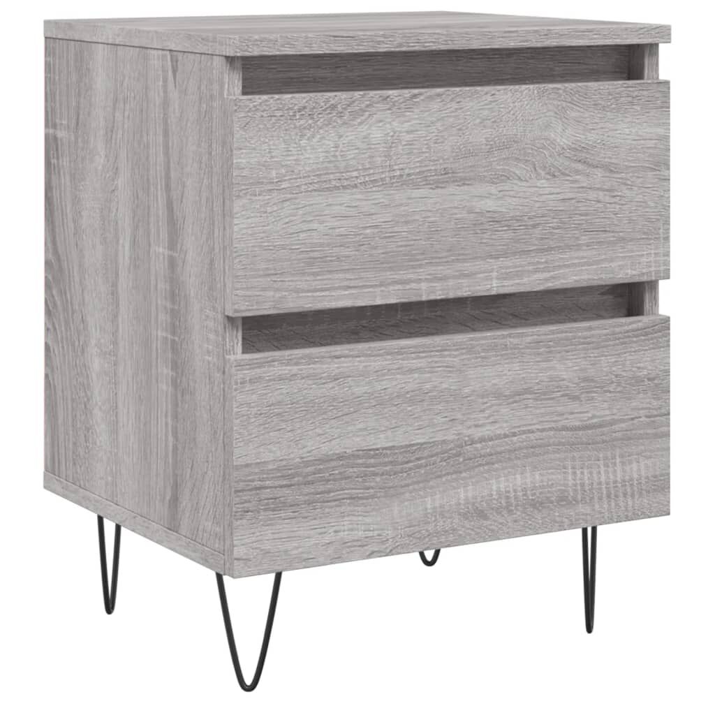 vidaXL Κομοδίνο Γκρι Sonoma 40 x 35 x 50 εκ. από Επεξεργασμένο Ξύλο