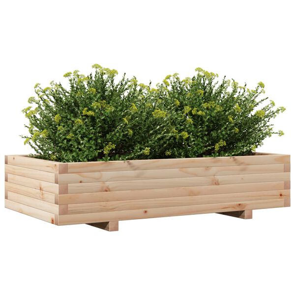 vidaXL Ζαρντινιέρα Κήπου 110x60x26,5 εκ από Μασίφ Ξύλο Πεύκου