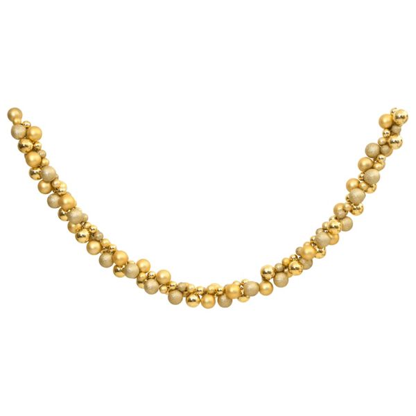 vidaXL Γιρλάντα Χριστουγεννιάτικη Μπάλες Χρυσή 175 εκ. Πολυστυρένιο