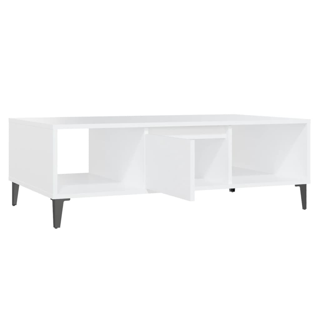 vidaXL Τραπεζάκι Σαλονιού Λευκό 103,5 x 60 x 35 εκ. από Επεξ. Ξύλο