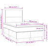 vidaXL &Kappa;&rho;&epsilon;&beta;ά&tau;&iota; Boxspring &mu;&epsilon; &Sigma;&tau;&rho;ώ&mu;&alpha; & LED &Gamma;&kappa;&rho;&iota; 120x190 &epsilon;&kappa;. &Sigma;&upsilon;&nu;&theta;. &Delta;έ&rho;&mu;&alpha;