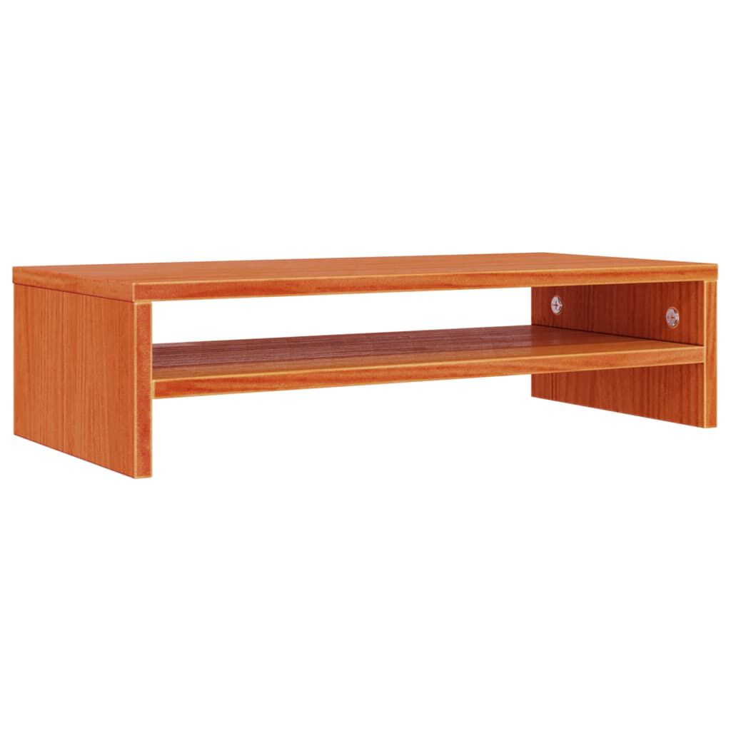 vidaXL Βάση Οθόνης Καφέ Κεριού 50x24x13 εκ. από Μασίφ Ξύλο Πεύκου