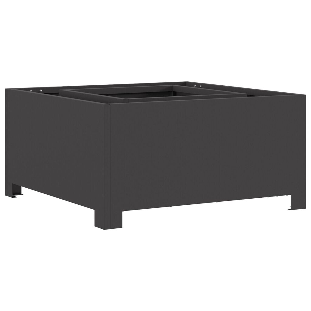 vidaXL Τζάκι Τετράγωνο Μαύρο 60x60x30 εκ. Σίδηρος