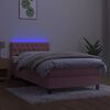 vidaXL &Kappa;&rho;&epsilon;&beta;ά&tau;&iota; Boxspring &mu;&epsilon; &Sigma;&tau;&rho;ώ&mu;&alpha; & LED &Rho;&omicron;&zeta; 100x200 &epsilon;&kappa;. &Beta;&epsilon;&lambda;&omicron;ύ&delta;&iota;&nu;&omicron;