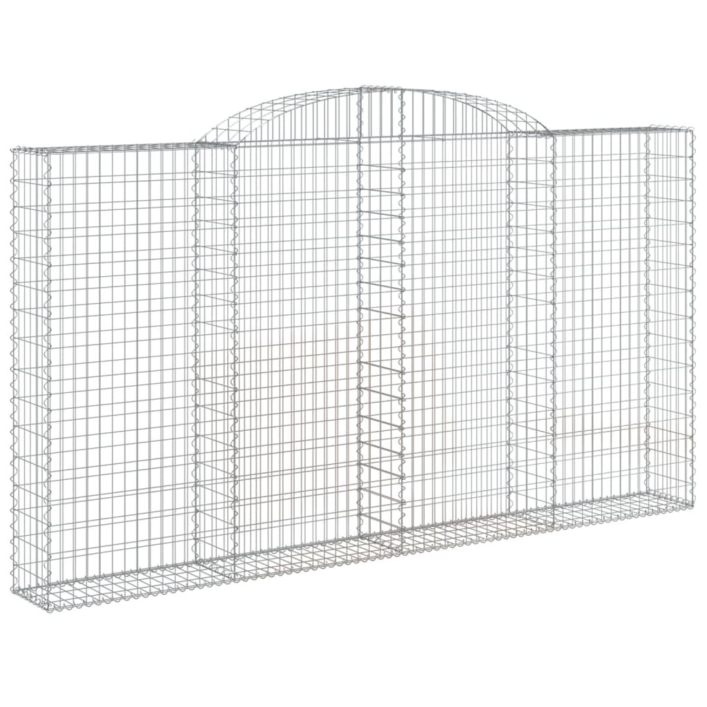 vidaXL Συρματοκιβώτια Τοξωτά 11 τεμ. 300x30x160/180 εκ. Γαλβαν. Ατσάλι