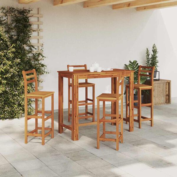 vidaXL Τραπέζι Μπαρ 120 x 60 x 105 εκ. από Μασίφ Ξύλο Ακακίας