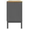 vidaXL Ντουλάπι FLORO Γκρι 114 x 43 x 74 εκ. από Μασίφ Ξύλο Πεύκου