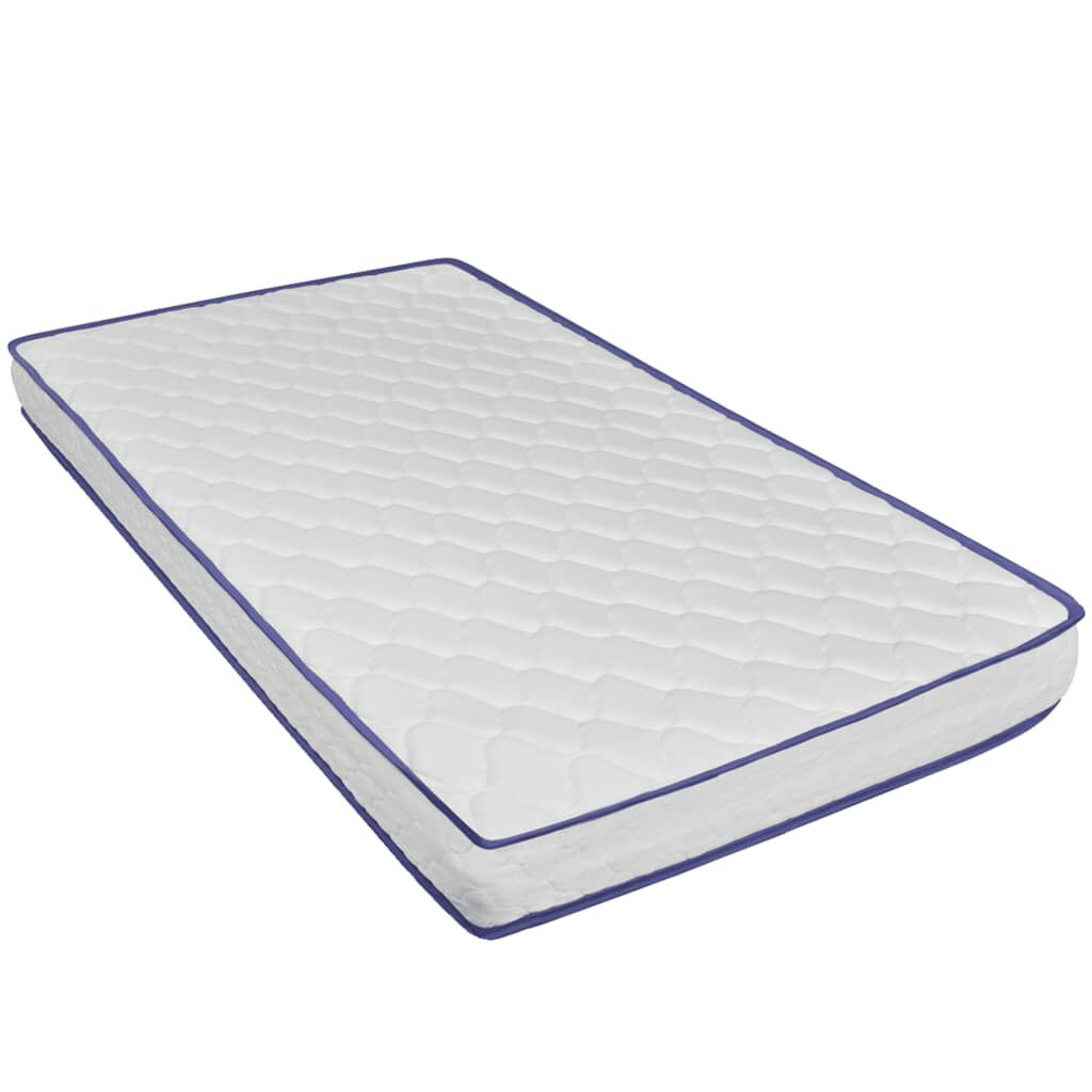 vidaXL Κρεβάτι Λευκό 160 x 200 εκ. Δερματίνη με Στρώμα Αφρού Μνήμης