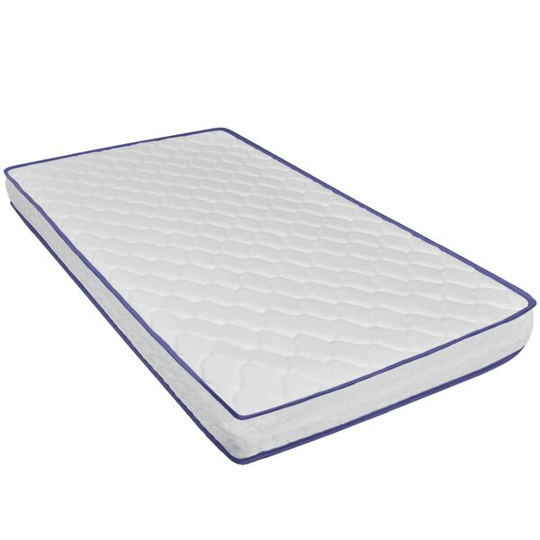 vidaXL Κρεβάτι Λευκό 160 x 200 εκ. Δερματίνη με Στρώμα Αφρού Μνήμης