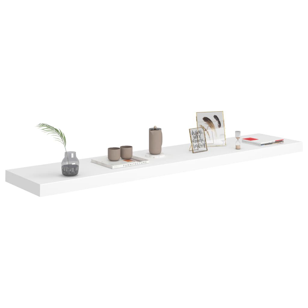 vidaXL Ράφι Τοίχου Άσπρο 120x23,5x3,8 εκ. MDF