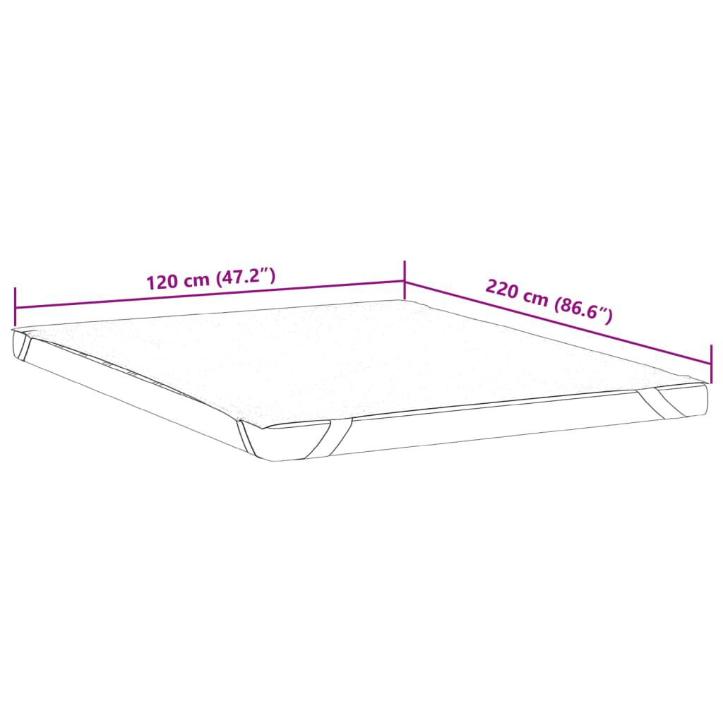 vidaXL Προστατευτικό στρώματος Λευκό 120x220 εκ. Αδιάβροχο