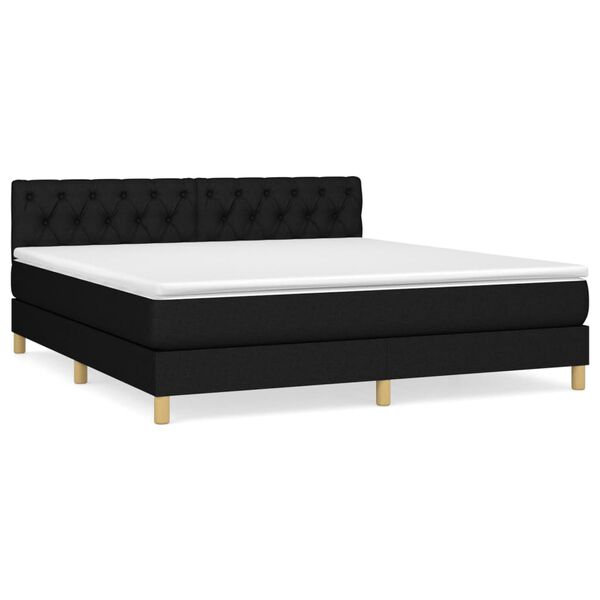 vidaXL &Kappa;&rho;&epsilon;&beta;ά&tau;&iota; Boxspring &mu;&epsilon; &Sigma;&tau;&rho;ώ&mu;&alpha; &Mu;&alpha;ύ&rho;&omicron; 160x200 &epsilon;&kappa;. &Upsilon;&phi;&alpha;&sigma;&mu;ά&tau;&iota;&nu;&omicron;
