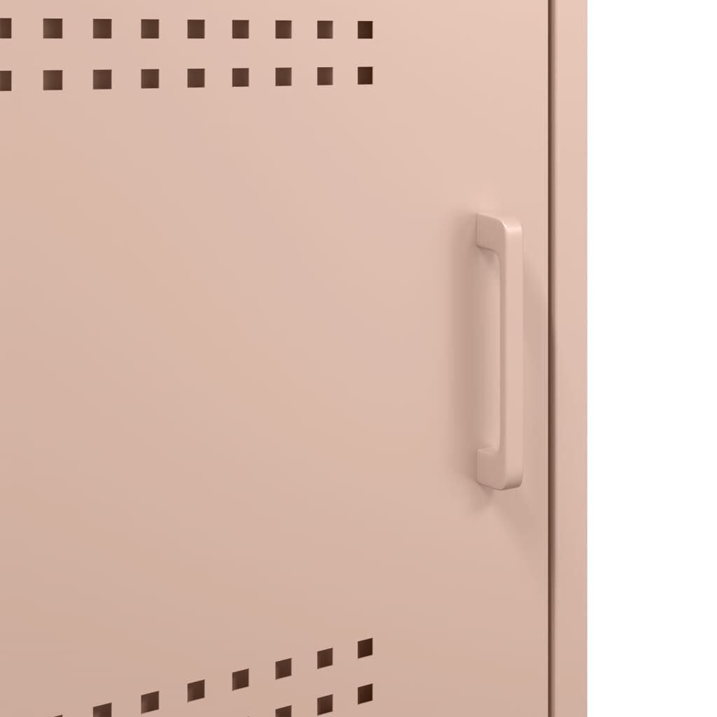 vidaXL Κομοδίνο Ροζ 36x39x68 εκ. από Χάλυβα