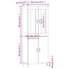 vidaXL Ντουλάπι Sonoma δρυς 69,5 x 34 x 180 εκ. από Επεξεργασμένο Ξύλο