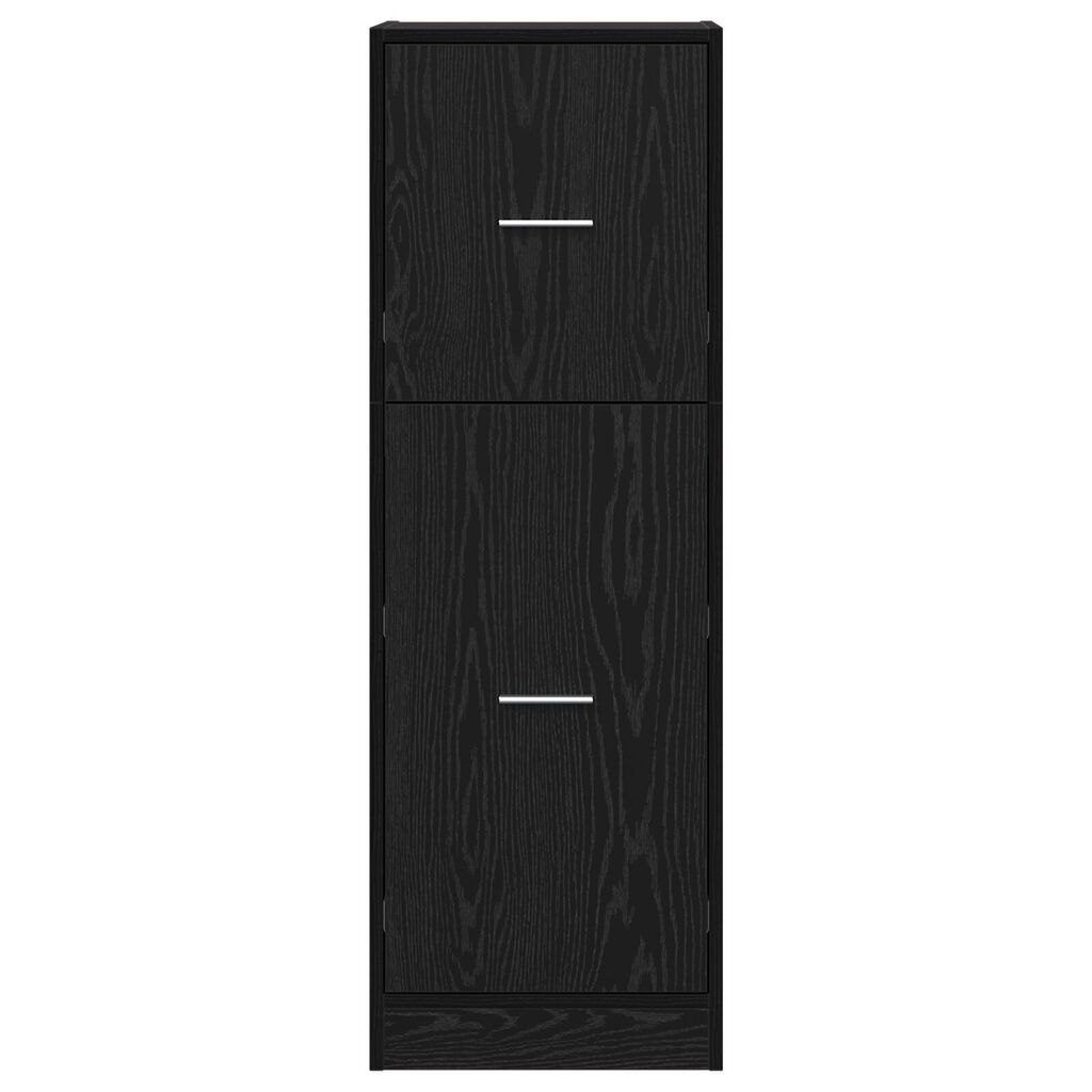vidaXL Ντουλάπα Φαρμακείου Μαύρη Δρυς 40x41x118 εκ Επιχρισμένο Ξύλο