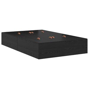 vidaXL Κρεβάτι με αποθηκευτικό χώρο Μαύρη Οξυά 120 x 190 cm