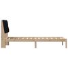 vidaXL Σκελετός Κρεβατιού με Επενδεδυμένο Κεφαλάρι Καφέ 75 x 190 cm