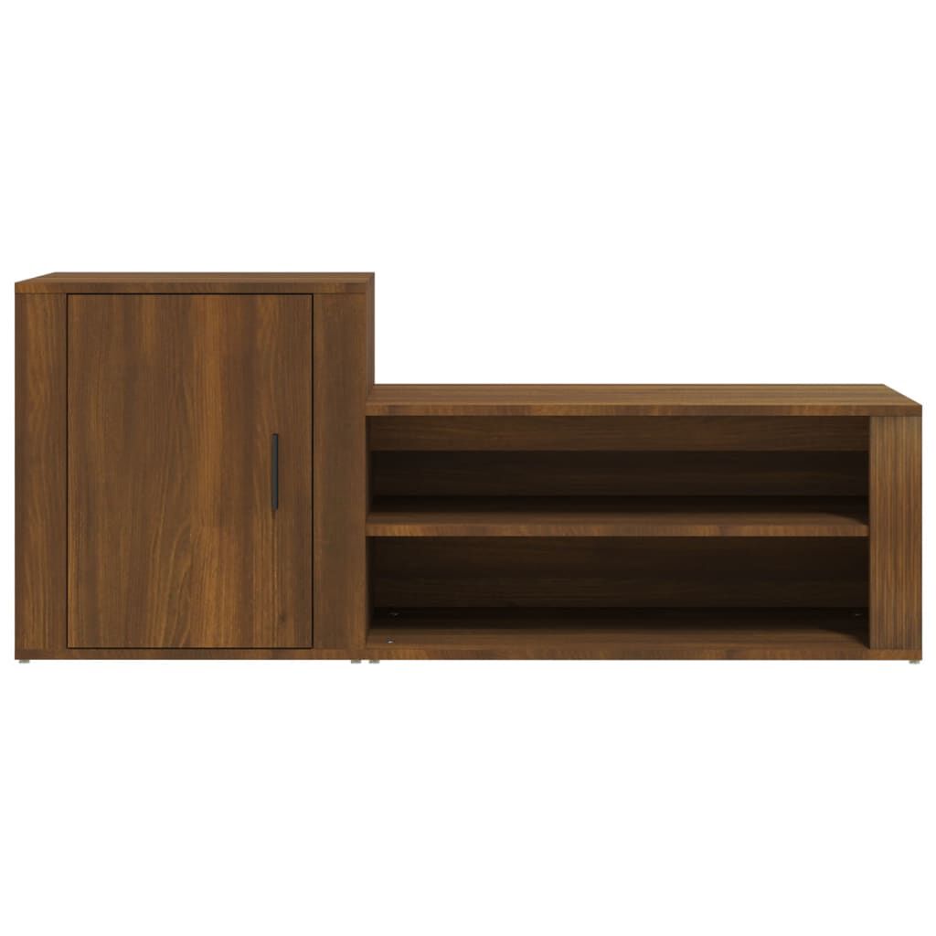 vidaXL Παπουτσοθήκη Καφέ Δρυς 130x35x54 εκ. από Επεξεργασμένο Ξύλο