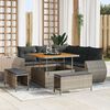 vidaXL Σετ Καναπέ Κήπου 8 pcs Γκρι συνθετικό ρατάν