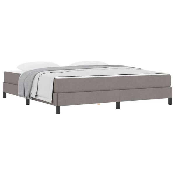 vidaXL Κρεβάτι με ελατήρια με στρώμα Taupe 180 x 200 cm ύφασμα
