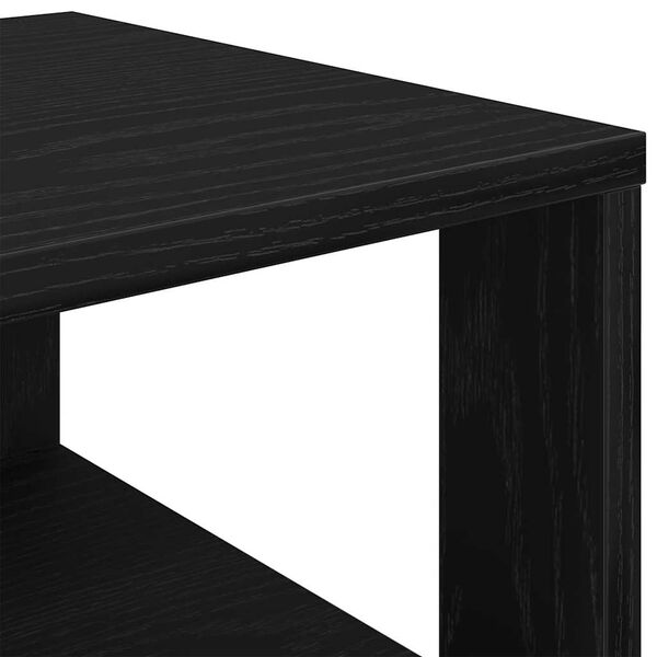 vidaXL Παπουτσοθήκη Μαύρη Δρυς 61x32x105 εκ. από Επεξεργασμένο Ξύλο