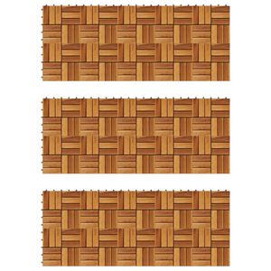 Σετ Πλακάκια Deck 30 τεμ. 30 x 30 από Ξύλο Ακακίας