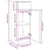 vidaXL Ντουλάπι Μπάνιου Γκρι Σκυροδέματος 32x34x90 εκ. Επεξεργ. Ξύλο