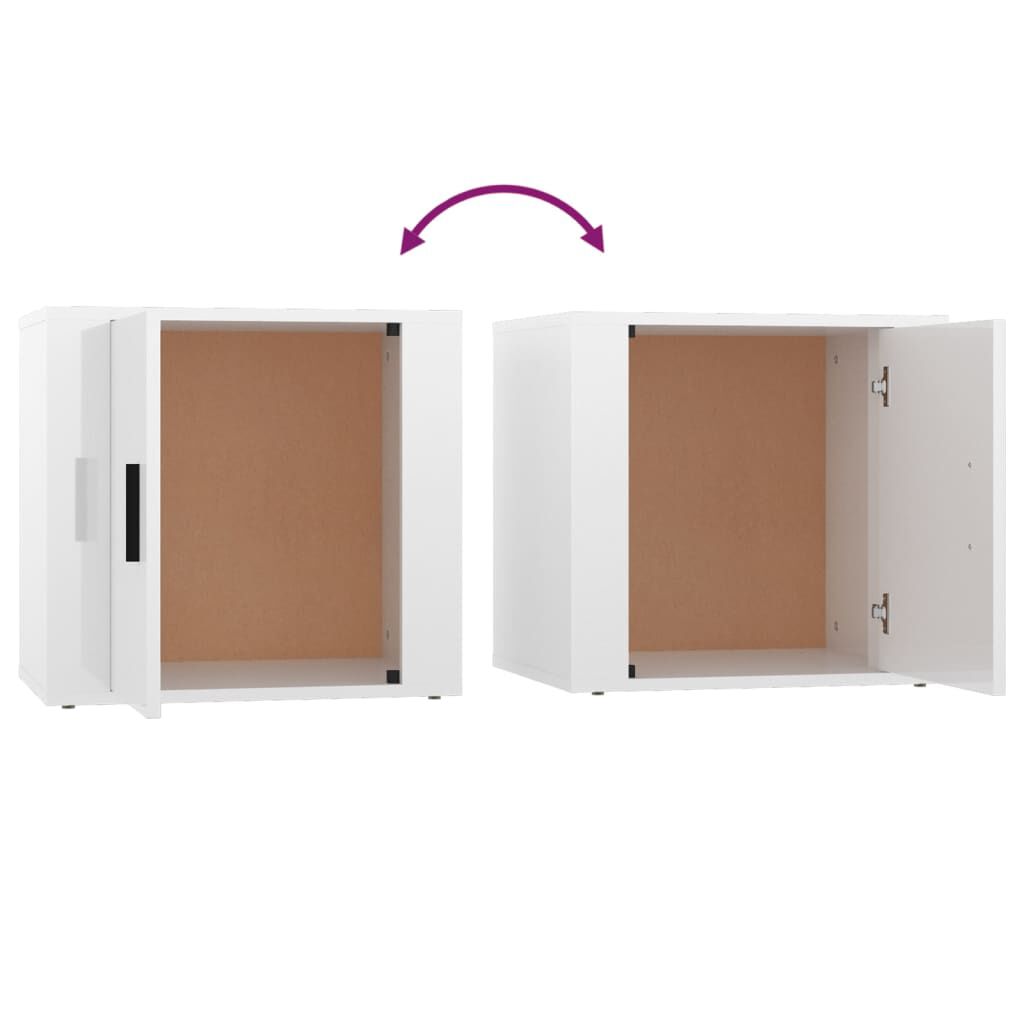 vidaXL Κομοδίνα Γυαλιστερό Λευκό 50 x 39 x 47 εκ.
