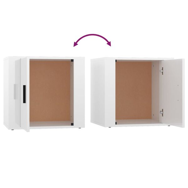 vidaXL Κομοδίνα Γυαλιστερό Λευκό 50 x 39 x 47 εκ.