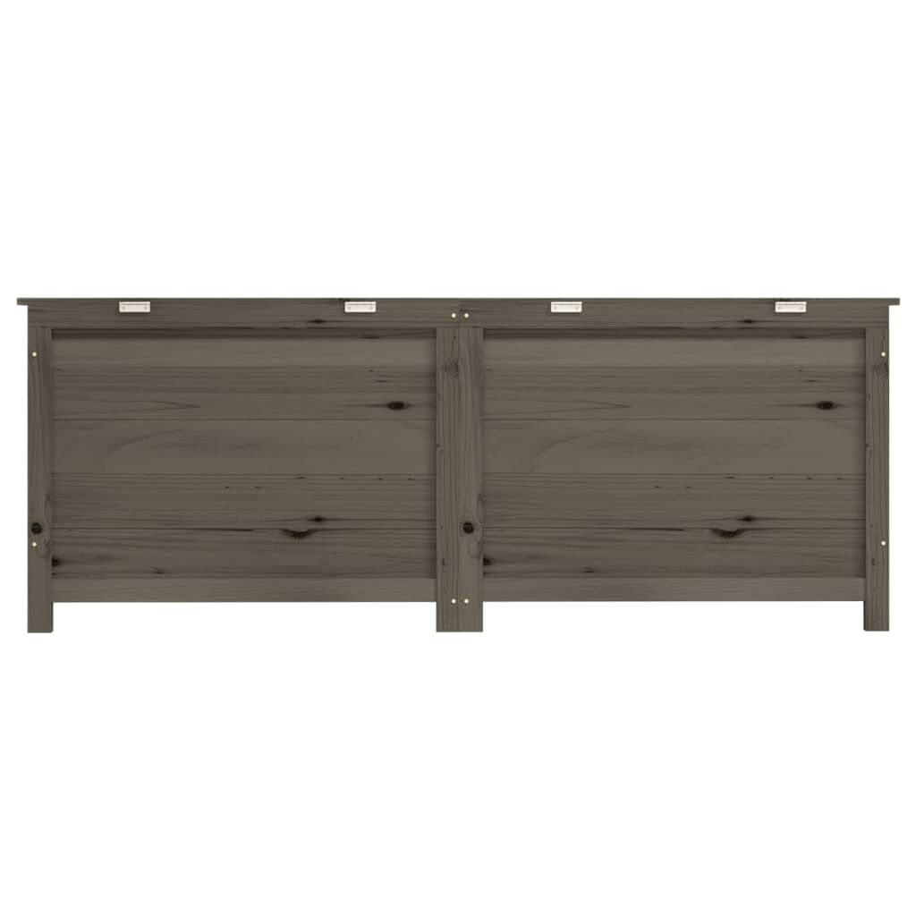 vidaXL Κουτί Μαξιλαριών Εξ. Χώρου Ανθρακί 150x50x56 εκ. Μασίφ Ελάτη